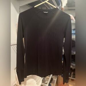 Oiselle black long sleeve running shirt size 8